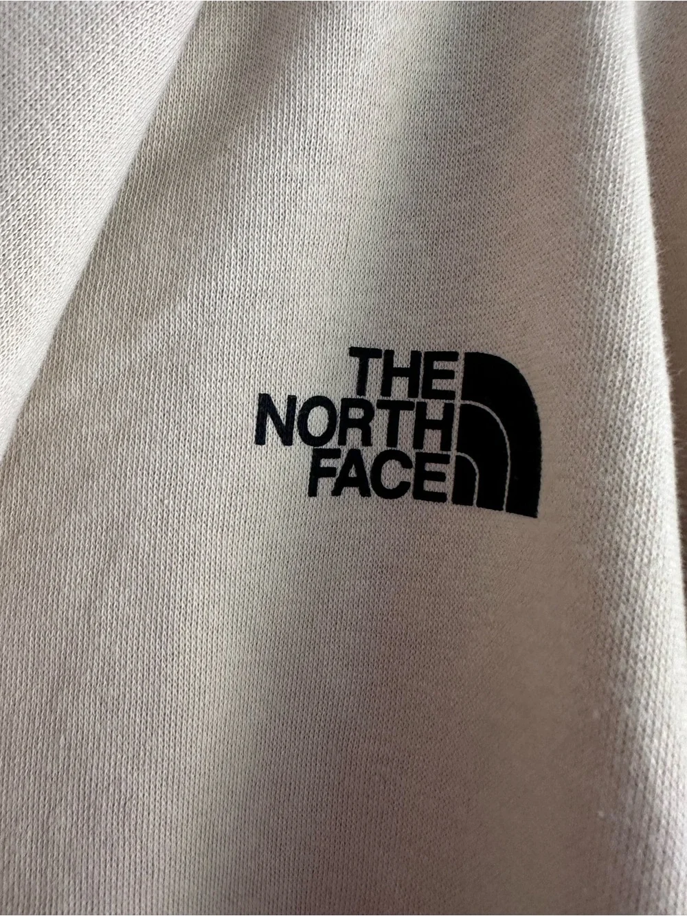 The North Face Men’s Cream Crewneck Hoodie with Embroidered Logo